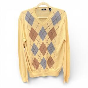 Vintage IZOD V-Neck Argyle Sweater